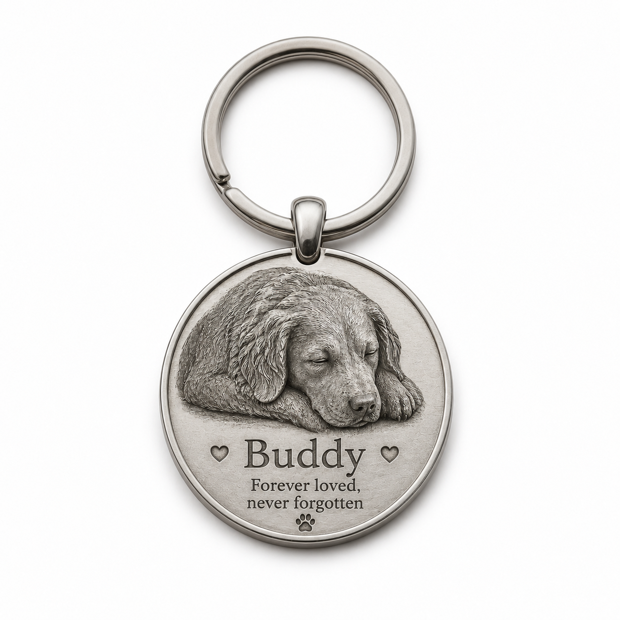 Forever With Me Pet Memorial Keychain